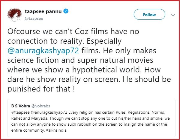 Man Asks Taapsee To Go On A Date. Her Sarcastic Reply Proves She’s Upset With Scenes Deletion - RVCJ Media