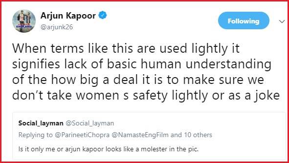 Someone Tried To Troll Arjun Kapoor & Called Him Molester. Arjun Shut Him Like A Boss - RVCJ Media