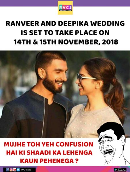 Fans Went Crazy & Posted Hilarious Tweets & Memes After Deepika-Ranveer Wedding Announcement - RVCJ Media