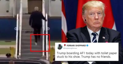 President Donald Trump Spotted With Toilet Paper On His Shoes, Twitter Trolls Him Like Crazy RVCJ Media