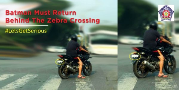 Biker With Batman Symbol Number Plate Passed Zebra Crossing At Signal, Got Trolled By Mumbai Police - RVCJ Media
