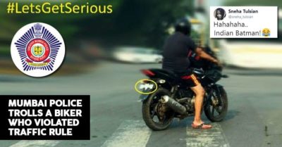 Biker With Batman Symbol Number Plate Passed Zebra Crossing At Signal, Got Trolled By Mumbai Police RVCJ Media