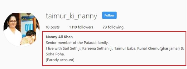 This Parody Account Of Taimur’s Nanny Is The Most Hilarious Thing You Will See Today - RVCJ Media