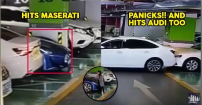 Woman Hits Maserati, Audi & BMW Back-To-Back While Trying To Get Her Car Out Of Parking Lot RVCJ Media