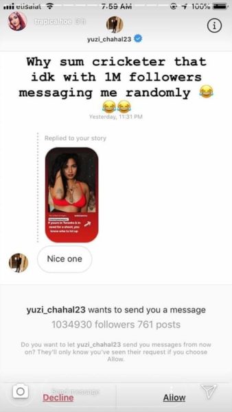 Girl Shared Screenshot Of Yuzi Messaging Her On Instagram After Seeing A Hot Pic. What’s The Truth? - RVCJ Media