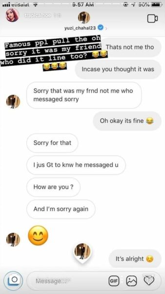 Girl Shared Screenshot Of Yuzi Messaging Her On Instagram After Seeing A Hot Pic. What’s The Truth? - RVCJ Media