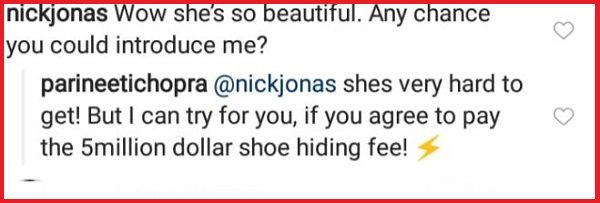 Parineeti Chopra Demands Huge Shoe Hiding Amount From Nick Jonas. You Can't Miss Their Convo - RVCJ Media