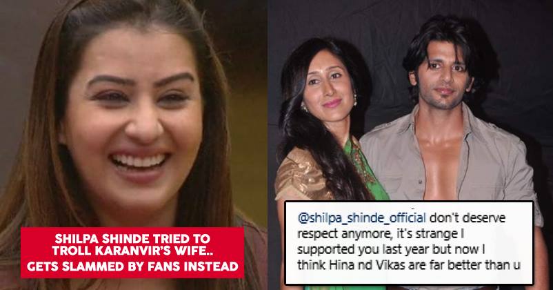 Shilpa Shinde Slammed By Her Own Fans For Taking A Sly Dig On Karanvir's Wife Teejay RVCJ Media