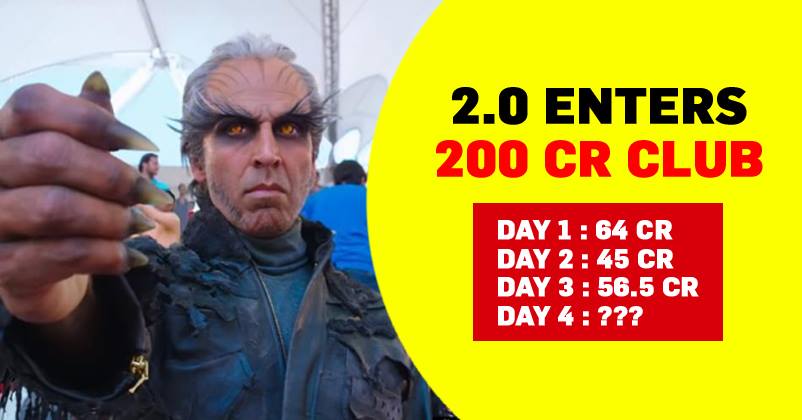 Day 4 Collections Of 2.0 Are Out, The Film Enters The 200 Crore Club RVCJ Media