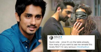 Sidhharth Said He Wanted To Remake Andhadhun,This Is How Twitter Reacted RVCJ Media
