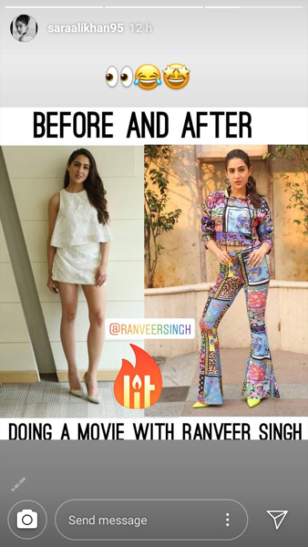 Sara Ali Khan Tried To Troll Ranveer Singh On Instagram, You Simply Cannot Miss His Epic Reply - RVCJ Media