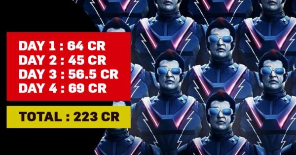 Day 4 Collections Of 2.0 Are Out, The Film Enters The 200 Crore Club RVCJ Media