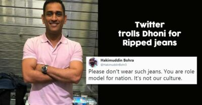 Dhoni Gets Trolled For Posing In Ripped Jeans, People Are Calling It A Fashion Disaster RVCJ Media