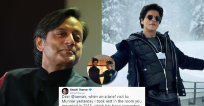 Shashi Tharoor Met Srk In A Hotel Room, Says He Has No Place To Rest In A Hilarious Tweet. RVCJ Media