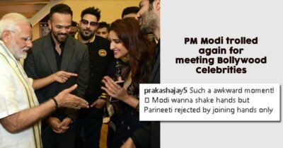 PM Modi Offered Handshake To Parineeti But She Refused & Joined Hands. People Are Trolling Modi RVCJ Media