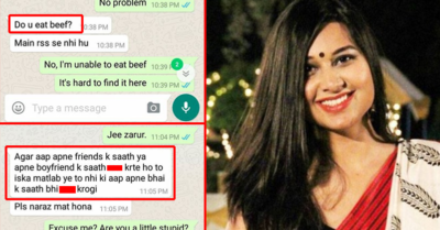 DU Student Tells Girl, 'If You Eat Beef, You Can Also Have S*x With Your Brother'. Read The Chat. RVCJ Media