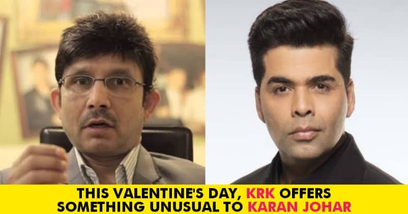 KRK Has A Strange Offer For Karan Johar For Valentine's Day, Netizens Cannot Stop Laughing RVCJ Media