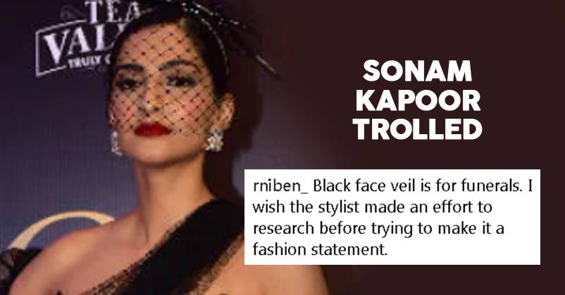 Sonam Kapoor Wore A Black Veil To An Event, People Trolled Her & Compared It To A Mosquito Net RVCJ Media