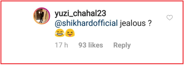 Yuzvendra Chahal Gets Trolled By Shikhar Dhawan After He Commented On Rohit Sharma's Pic. RVCJ Media