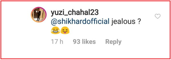 Yuzvendra Chahal Gets Trolled By Shikhar Dhawan After He Commented On Rohit Sharma's Pic. - RVCJ Media