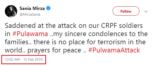 Sania Mirza Got Slammed For Promoting Her Dress When India Was Saddened With Pulwama Incident - RVCJ Media