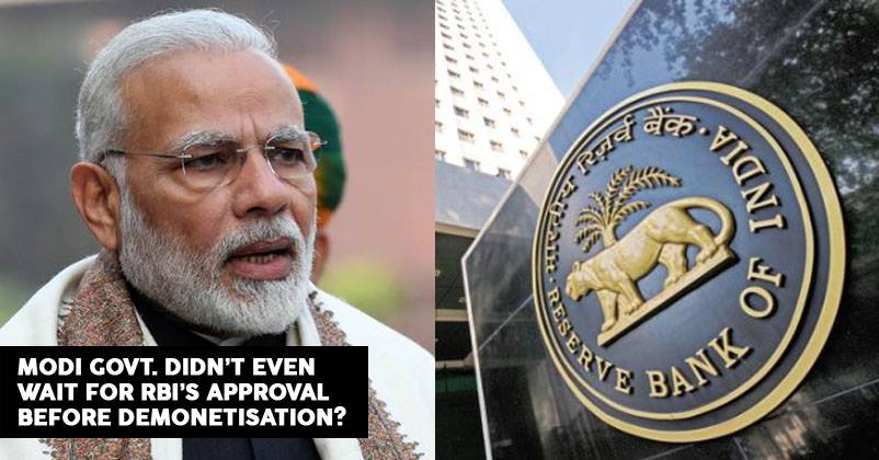 Did Modi Announce Demonetization Before Formal Approval From RBI? Here Are The Details. RVCJ Media