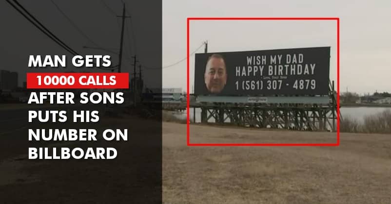 Two Guys Gave An Epic Birthday Surprise To Their Father. Put Billboard On Highway With His Number RVCJ Media