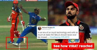 Virat Kohli Reacts After Malinga Escapes A Big No-Ball Against RCB, Sparks Massive Controversy. RVCJ Media