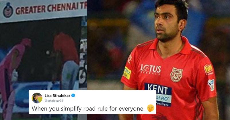 Chennai Traffic Police Uses Ashwin-Buttler Mankading Incident To Warn People Of Crossing Line RVCJ Media