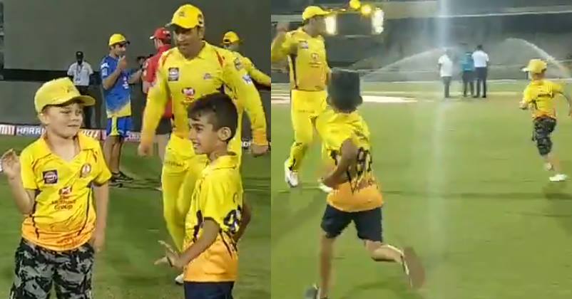 Here’s What Happened When Dhoni Challenged Shane Watson & Imran Tahir’s Sons For A Sprint-Off RVCJ Media