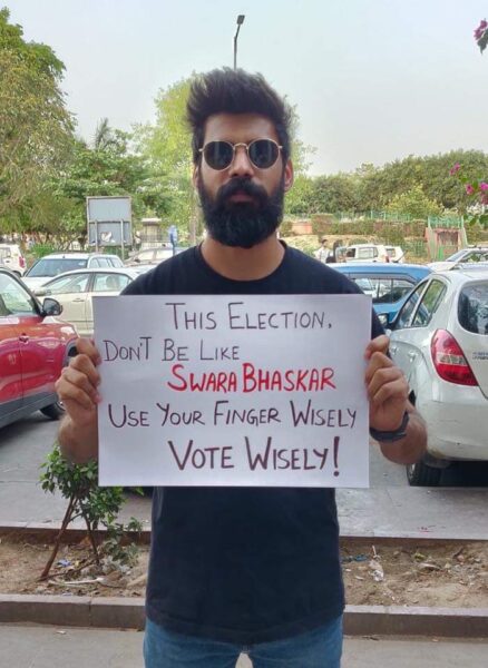 Swara Has The Coolest Reply For Haters Who Trolled Her For M*sturb*tion Scene During Vote Campaign RVCJ Media