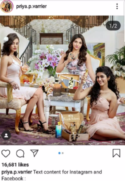 Priya Prakash Varrier Gets Trolled For Goofing Up With Copy Paste For A Brand Promotion RVCJ Media
