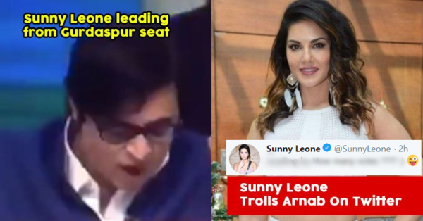 Sunny Leone Trolls Arnab Goswami For His Goof Up On National Tv Rvcj Media