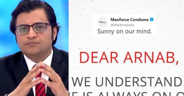Manforce Condom Hilariously Trolled Arnab Goswami For His Sunny Leone Goof Up - RVCJ Media Manforce Condom Hilariously Trolled Arnab Goswami For His Sunny Leone Goof Up - RVCJ Media