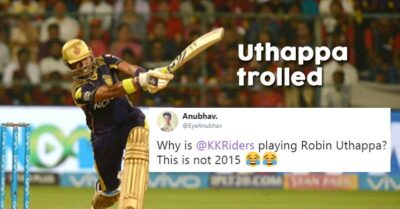 Robin Uthappa Got Trolled In The Most Epic Way For Slow Batting During KKRvsMI RVCJ Media