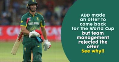 ICC World Cup 2019: AB de Villiers' Offer To Come Out Of Retirement Is Rejected By South Africa RVCJ Media