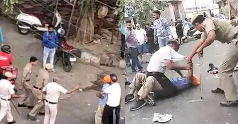 Delhi Police Brutally Beats Up A Tempo Driver And His Son, After He Threatens Them With Sword RVCJ Media