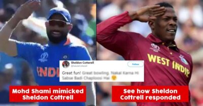 Sheldon Cottrell Gave A Befitting Reply To Mohammed Shami For Mocking His Military Salute RVCJ Media