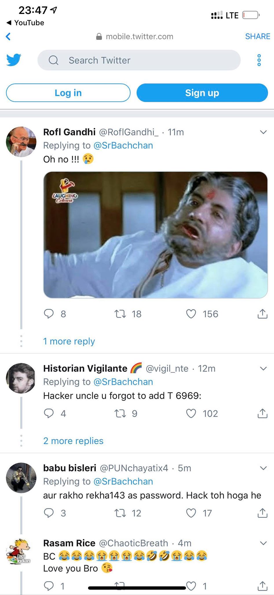 Big B's Twitter Account Hacked, This Is The Best Thing On The Internet Today - RVCJ Media
