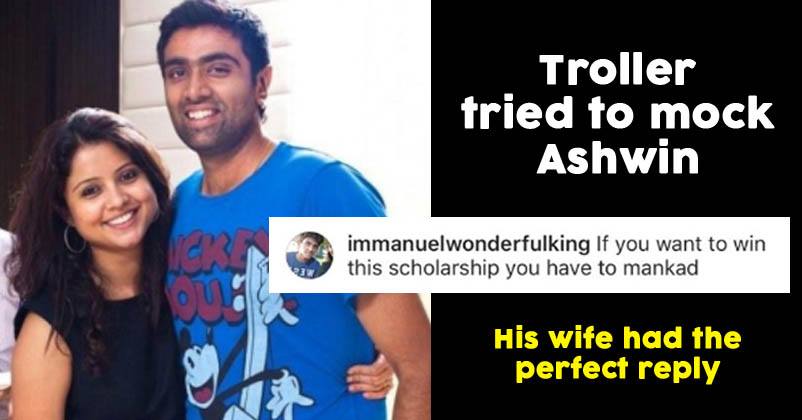 Wife Prithi's Reply To The Troller Impressed Ravichandran Ashwin RVCJ Media