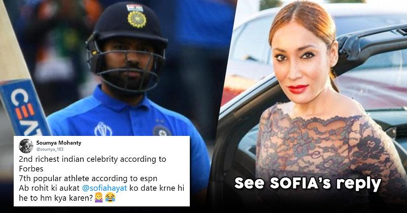 Virat's Fan Trolls Rohit Sharma For Dating Sofia Hayat, See How She Reacts RVCJ Media