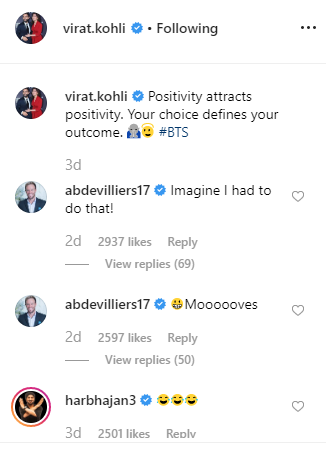Kohli's Dance Moves Are Impressive, See How AB De Villiers And Harbhajan React - RVCJ Media