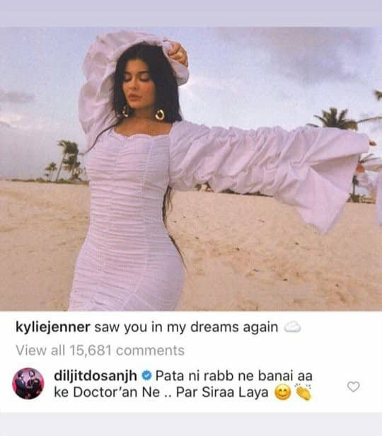 Dilijit Dosanjh Brutal Comment Destroys Kylie Jenner's New Instagram Post - RVCJ Media