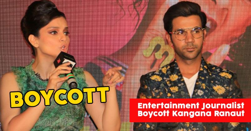 Entertainment Journalists To Boycott Kangana Ranaut, The Actress Welcomes Their Decision RVCJ Media
