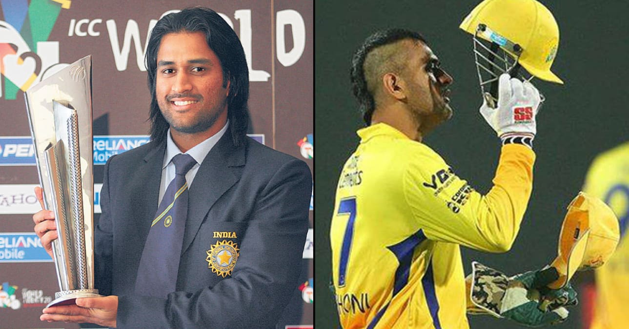 Mahi evolution Have you seen these photos of MS Dhonis hairstyles