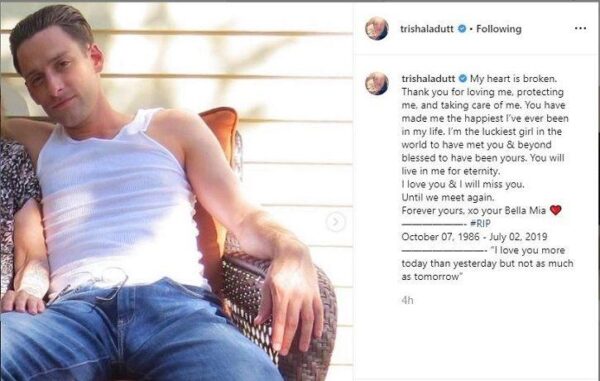 Trishala Dutt Posts Heartfelt Message For Her Late Italian Boyfriend RVCJ Media