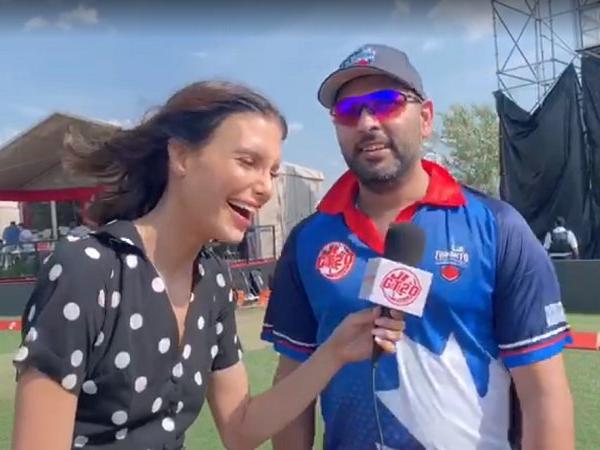 Yuvraj Singh Trolls Ben Cutting While Giving Interview To His Fiancée Erin Holland - RVCJ Media