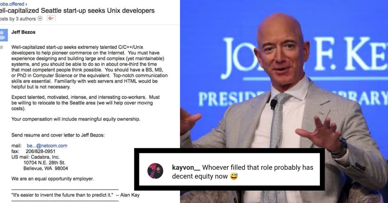 CEO Of Amazon Jeff Bezos Shared 25 Years Old Job Ad, Internet asks 'Who Got The Job' RVCJ Media