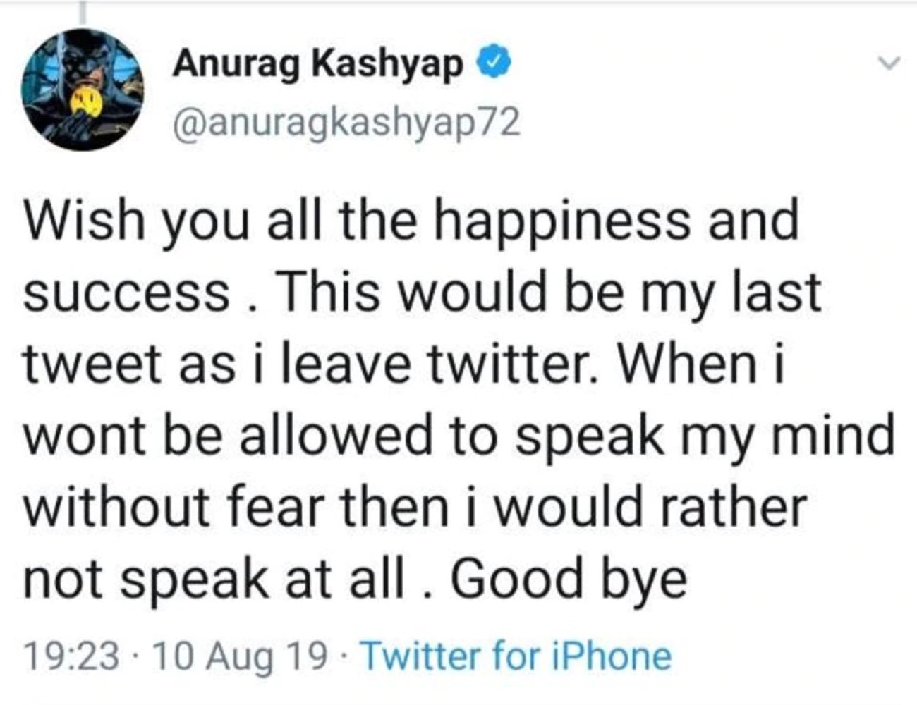 Anurag Kashyap Quits Twitter And Here Is The Reason Why... - RVCJ Media