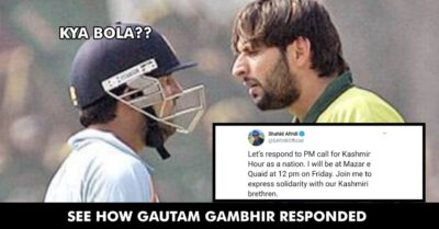 Shahid Afridi Once Again Tweeted About Kashmir, Gautam Gambhir Silenced Him With An Epic Reply RVCJ Media